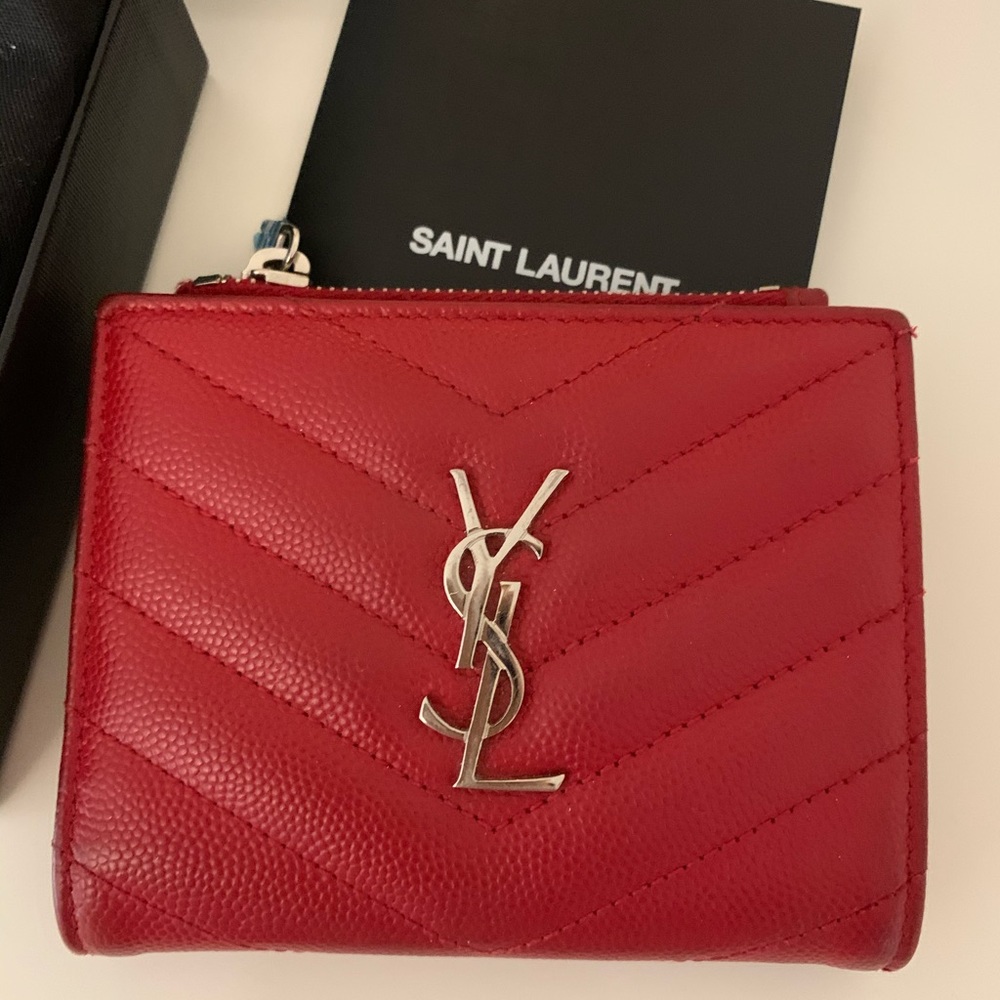 Yves Saint Laurent Red Wallet